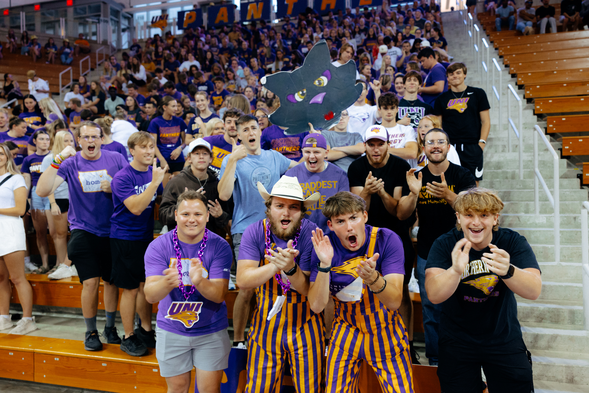 Students at a UNI Volleyball Game